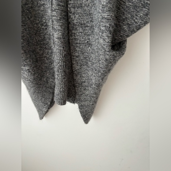 Babaton Italian Mohair Blend Cocoon Cardigan Gray Oversized Draped Sweater - Picture 6 of 9